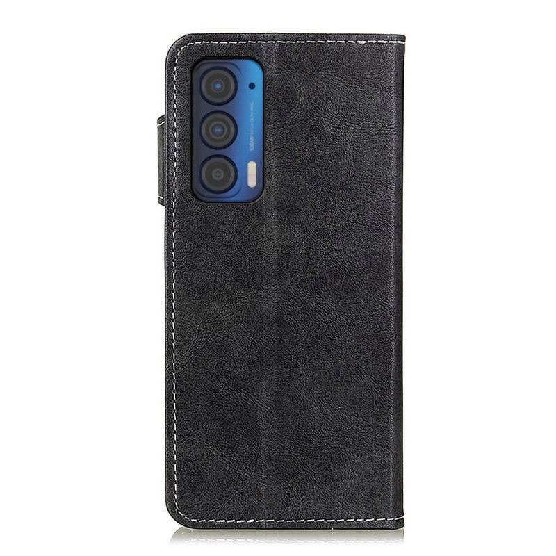 Etui Folio do Motorola Edge 20 S Kształt Odsłonięte Szwy