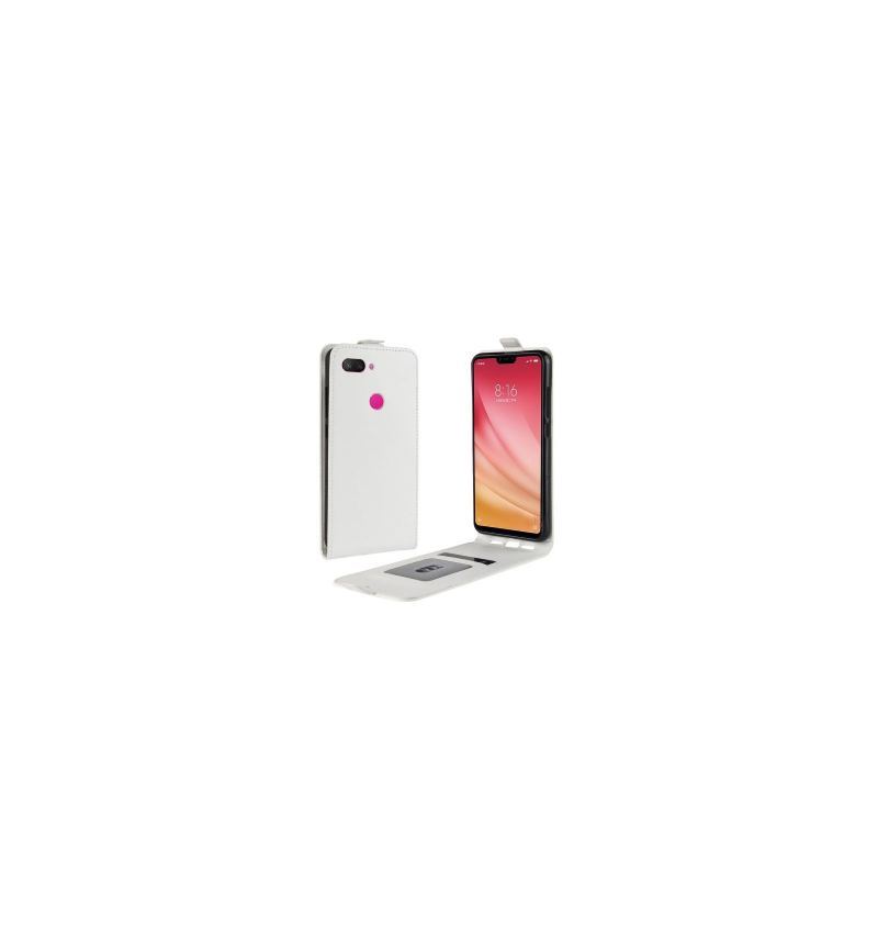 Etui Folio do Xiaomi Mi 8 Lite Classic Skórzany Futerał Ze Sztucznej Skóry W Pionie