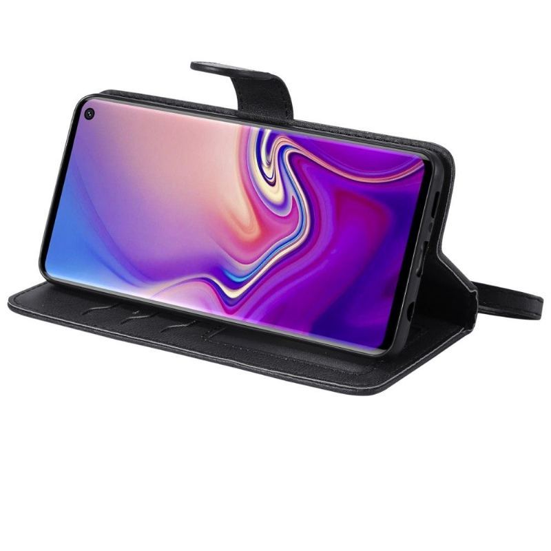 Etui Case do Samsung Galaxy S10 Magnetyczna Sztuczna Skóra