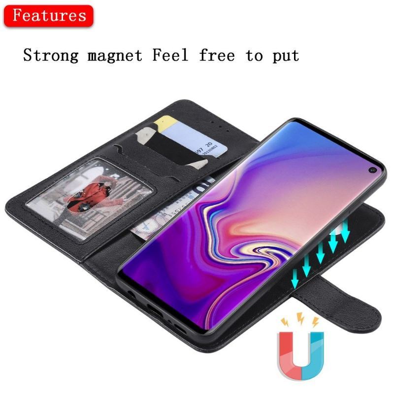 Etui Case do Samsung Galaxy S10 Magnetyczna Sztuczna Skóra