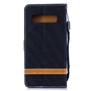 Etui Folio do Samsung Galaxy S10 Pokrowiec Z Tkaniny