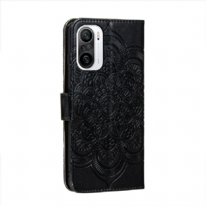 Etui do Xiaomi Mi 11i / Poco F3 Etui Folio Kwiat Mandala Ze Smyczą