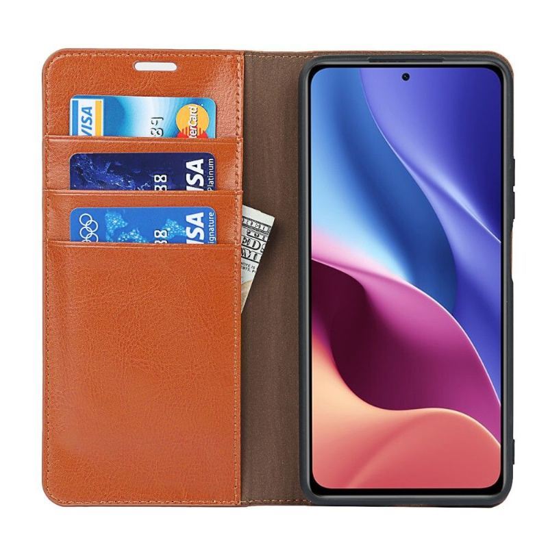 Etui Folio do Xiaomi Mi 11i / Poco F3 Skórzany Uchwyt Na Karty Stojak Funkcyjny