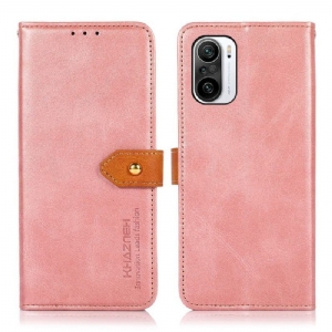 Skórzany Futerał do Xiaomi Mi 11i / Poco F3 Khazneh Bicolor Sztuczna Skóra