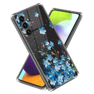 Etui Do Samsung Galaxy A15 5g Niebieskie Kwiaty