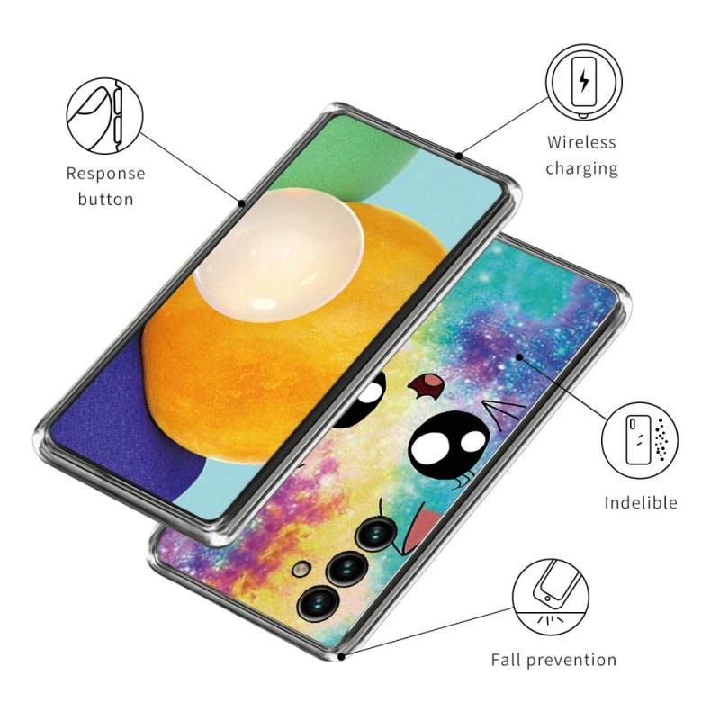 Etui Do Samsung Galaxy A15 5g Tęczowy Kot