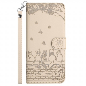 Etui Folio Samsung Galaxy A15 5g Banda Stringów. Koty