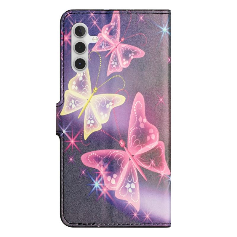 Etui Folio Samsung Galaxy A15 5g Błyszczące Motyle