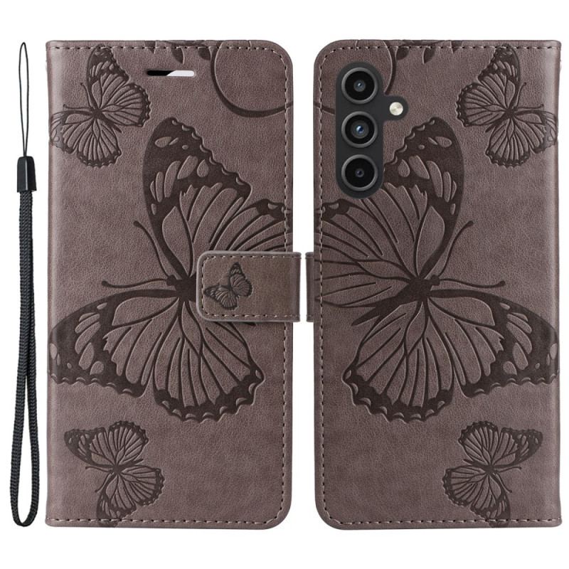 Etui Folio Samsung Galaxy A15 5g Gigantyczne Motyle Z Paskiem Etui Ochronne