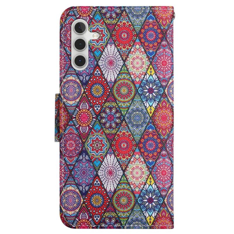 Etui Folio Samsung Galaxy A15 5g Patchwork Z Paskiem