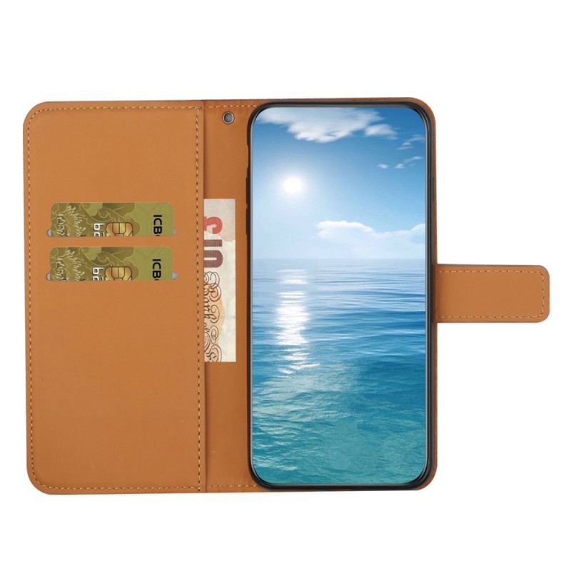 Etui Folio Samsung Galaxy A15 5g Patchworkowe Mandale Z Paskiem