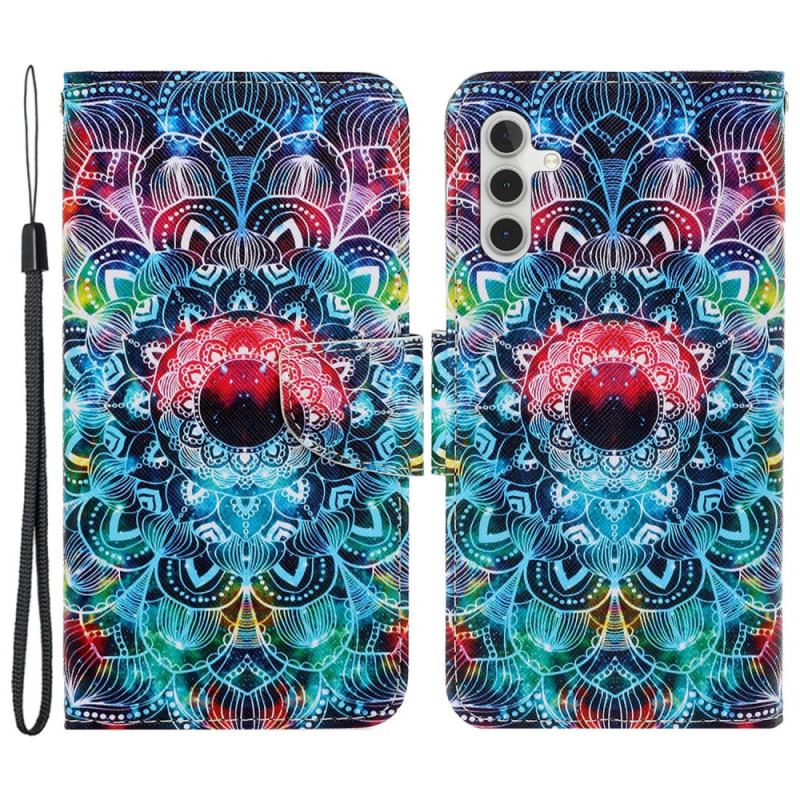 Etui Folio Samsung Galaxy A15 5g Wspaniała Mandala Z Paskiem