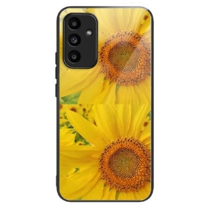 Etui Samsung Galaxy A15 5g Słoneczniki Ze Szkła Hartowanego Etui Ochronne