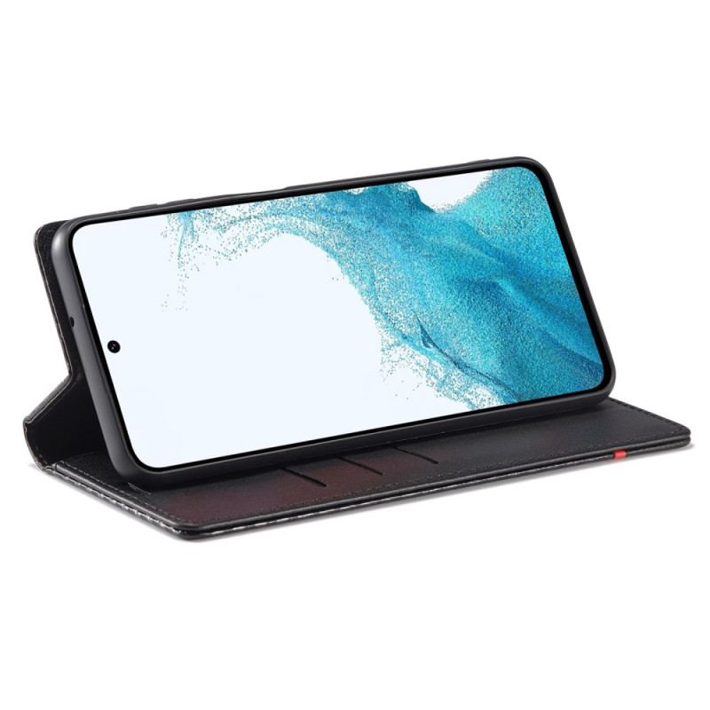 Flip Kotelot Samsung Galaxy A15 5g Włókno Węglowe Lc.imeeke Etui Ochronne