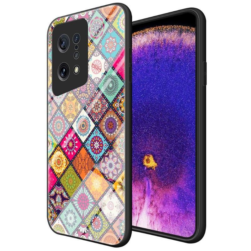 Etui do Oppo Find X5 Anti-fall Kalejdoskop Mandala Ze Stojakiem