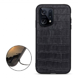 Etui do Oppo Find X5 Chic Croco Skin Look