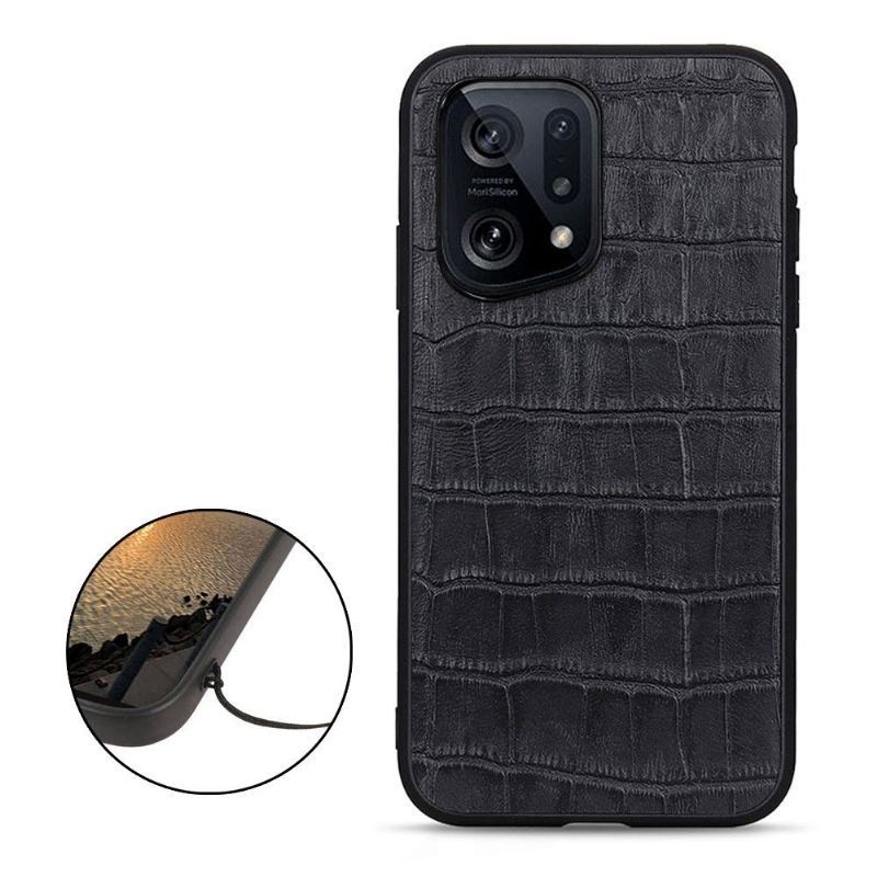 Etui do Oppo Find X5 Chic Croco Skin Look