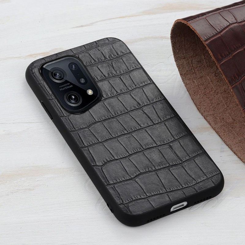 Etui do Oppo Find X5 Chic Croco Skin Look