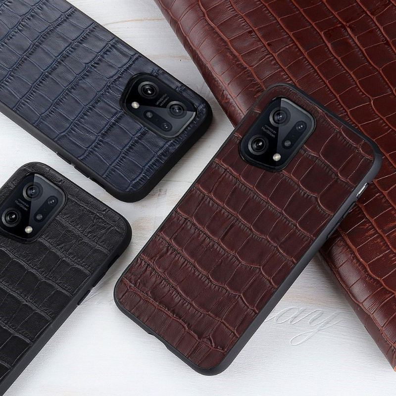 Etui do Oppo Find X5 Chic Croco Skin Look