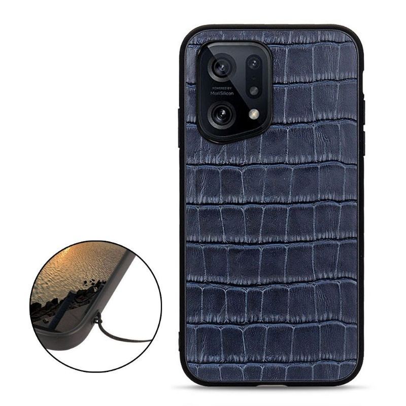 Etui do Oppo Find X5 Chic Croco Skin Look