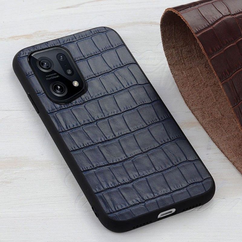 Etui do Oppo Find X5 Chic Croco Skin Look