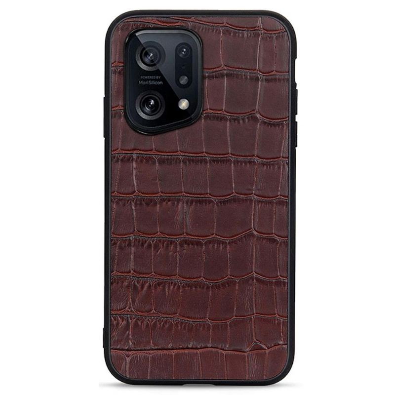 Etui do Oppo Find X5 Chic Croco Skin Look