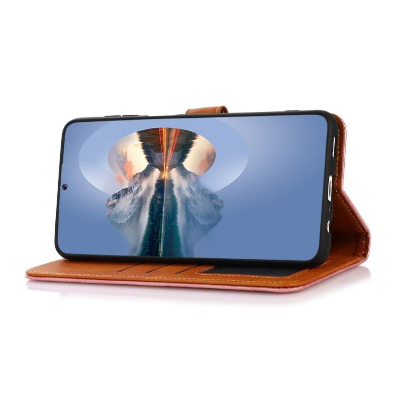 Etui Folio do Oppo Find X5 Classic Khazneh Bicolor Sztuczna Skóra