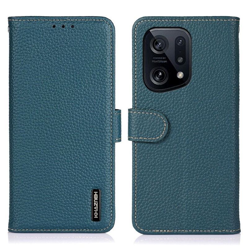 Etui Folio do Oppo Find X5 Khazneh Skóra Ziarnista