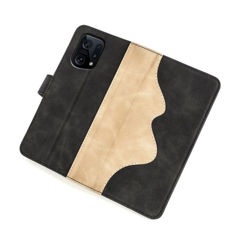 Obudowa Etui Na Telefon do Oppo Find X5 Etui Folio Bicolor Folio Stojak