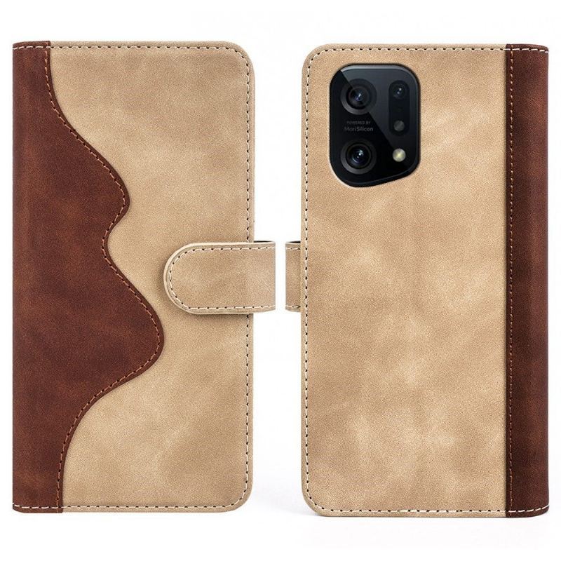 Obudowa Etui Na Telefon do Oppo Find X5 Etui Folio Bicolor Folio Stojak