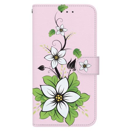 Etui Folio Realme 12 Plus 5g Kwiaty Lilii Z Paskiem Etui Ochronne