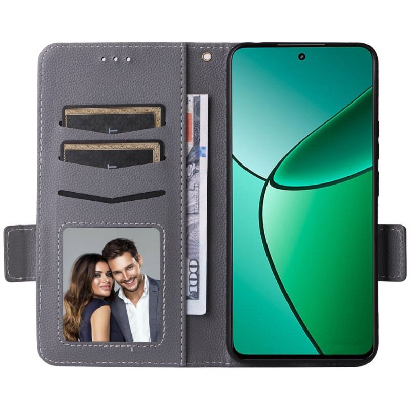 Etui Folio Realme 12 Plus 5g Tekstura Liczi Z Paskiem