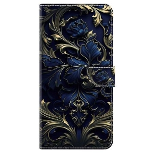 Etui Folio Honor X9b / Magic 6 Lite Niebieskie Kwiaty Etui Ochronne