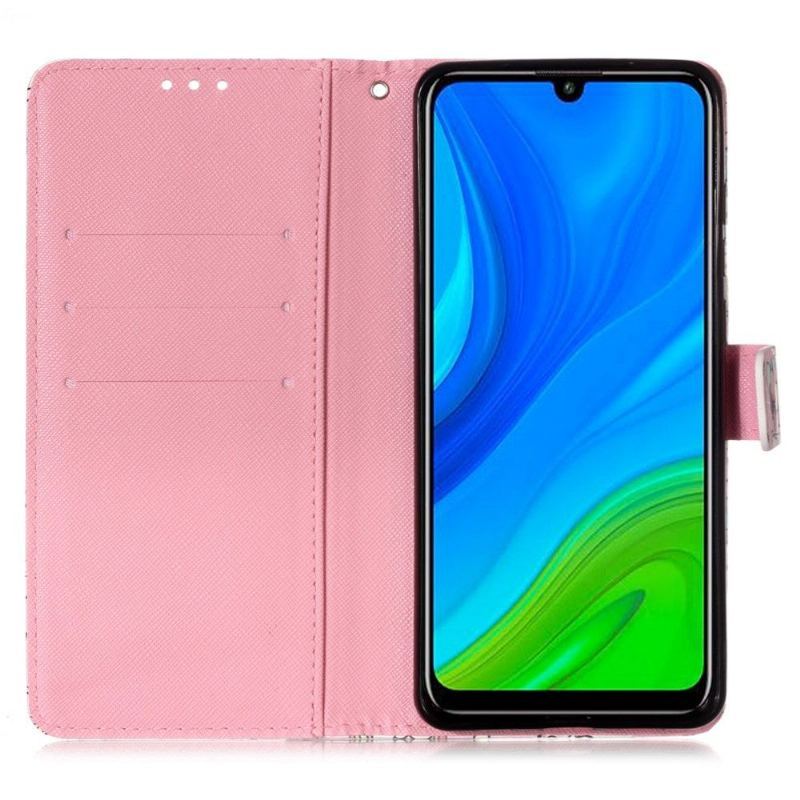 Etui Folio do Huawei P Smart 2020 Różowy Kwiat