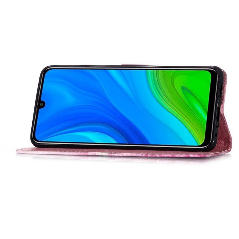 Etui Folio do Huawei P Smart 2020 Różowy Kwiat