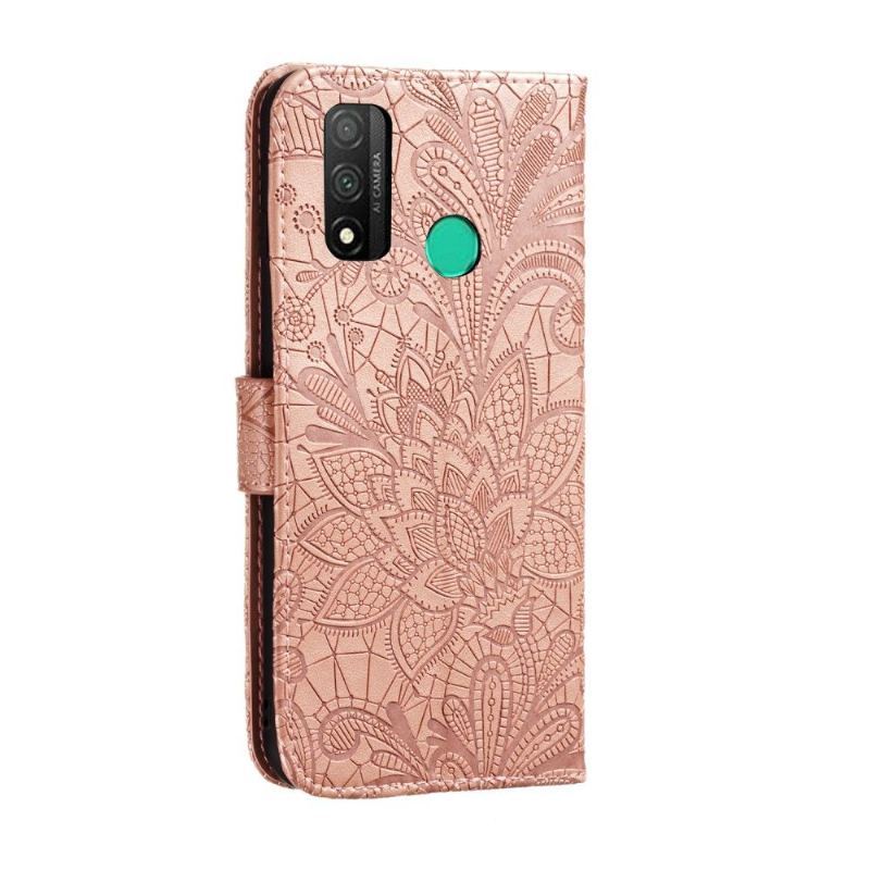 Etui Na Telefon Pokrowce do Huawei P Smart 2020 Biznes Chic Lace Flower - Różowe Złoto