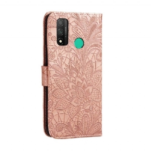 Etui Na Telefon Pokrowce do Huawei P Smart 2020 Biznes Chic Lace Flower - Różowe Złoto