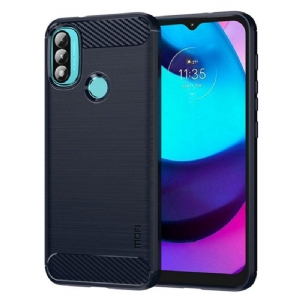 Etui do Moto E40 / E30 / E20 Szczotkowane Włókno Węglowe Mofi