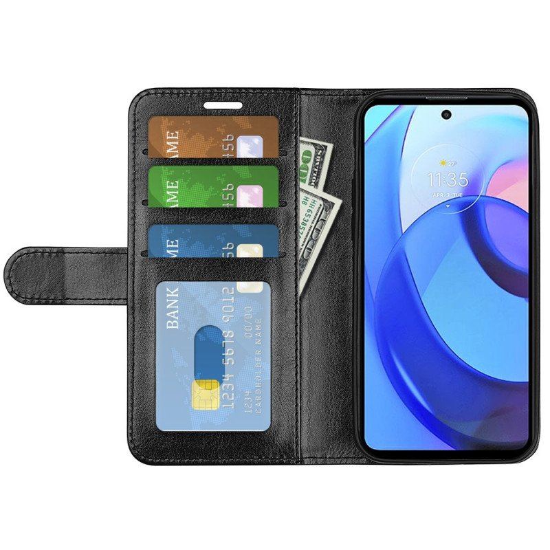 Etui Folio do Moto E40 / E30 / E20 Designerski Efekt Skóry