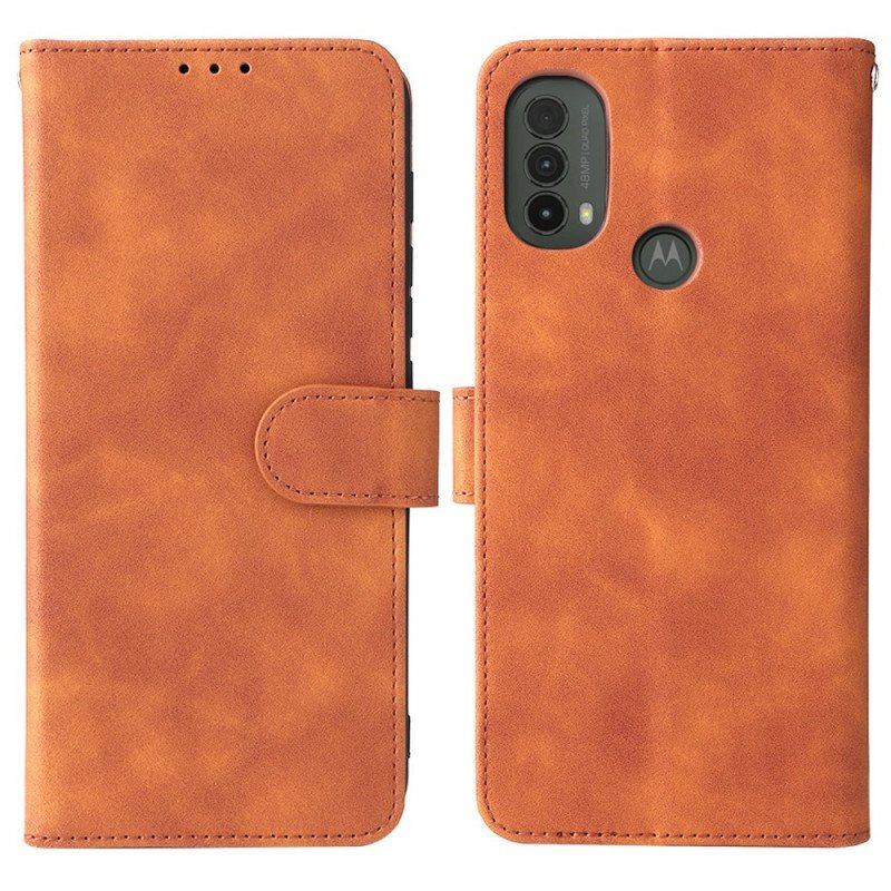 Etui Folio do Moto E40 / E30 / E20 Dotyk Skóry