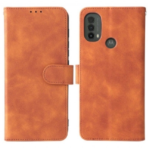 Etui Folio do Moto E40 / E30 / E20 Dotyk Skóry