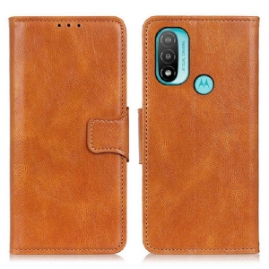 Etui Folio do Moto E40 / E30 / E20 Dwustronne Zapięcie Z Efektem Skóry