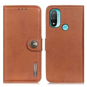 Etui Folio do Moto E40 / E30 / E20 Imitacja Skóry Khazneh