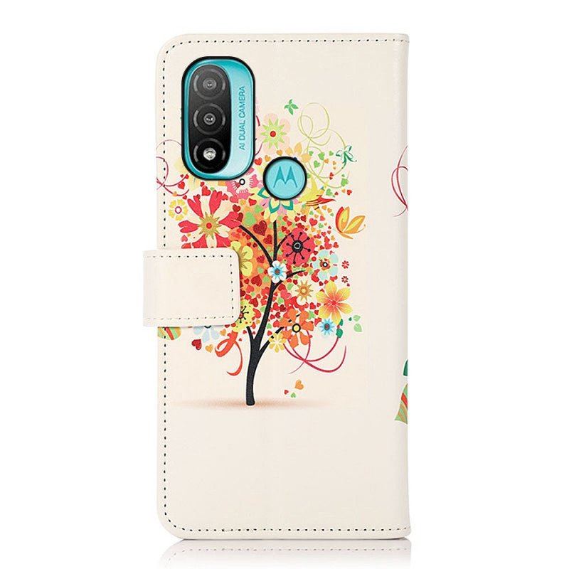 Etui Folio do Moto E40 / E30 / E20 Kwitnące Drzewo