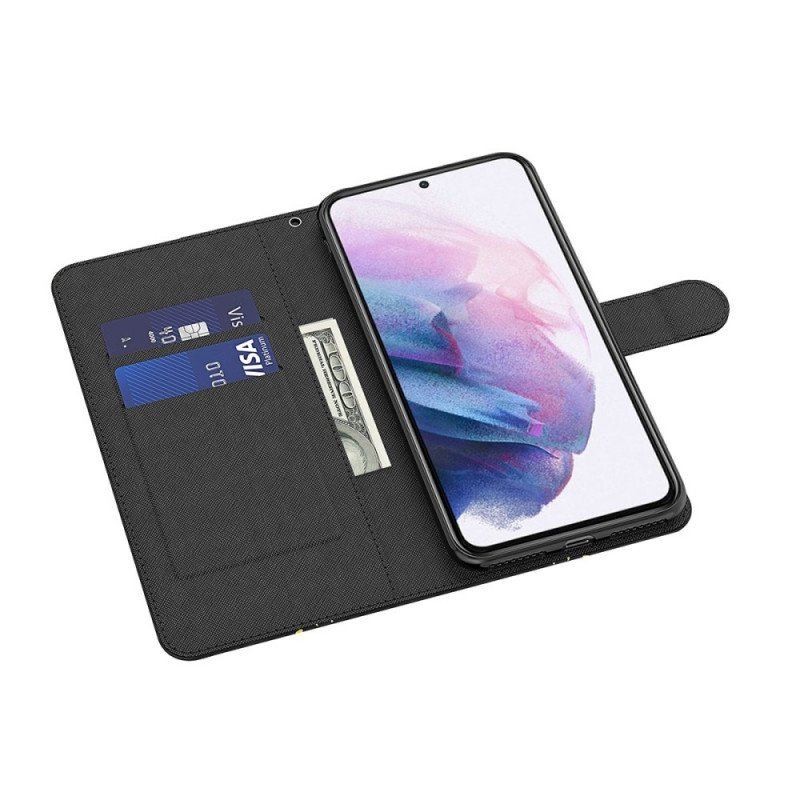 Etui Folio do Moto E40 / E30 / E20 Latające Niebieskie Motyle