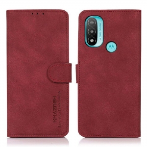 Etui Folio do Moto E40 / E30 / E20 Modny Efekt Skóry Khazneh