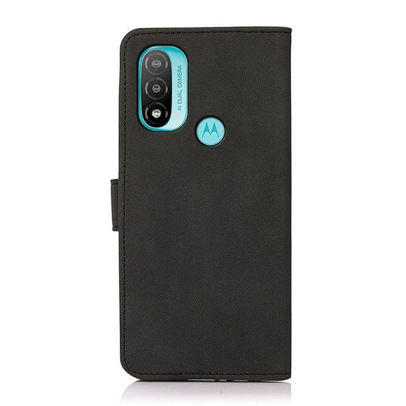 Etui Folio do Moto E40 / E30 / E20 Modny Efekt Skóry Khazneh