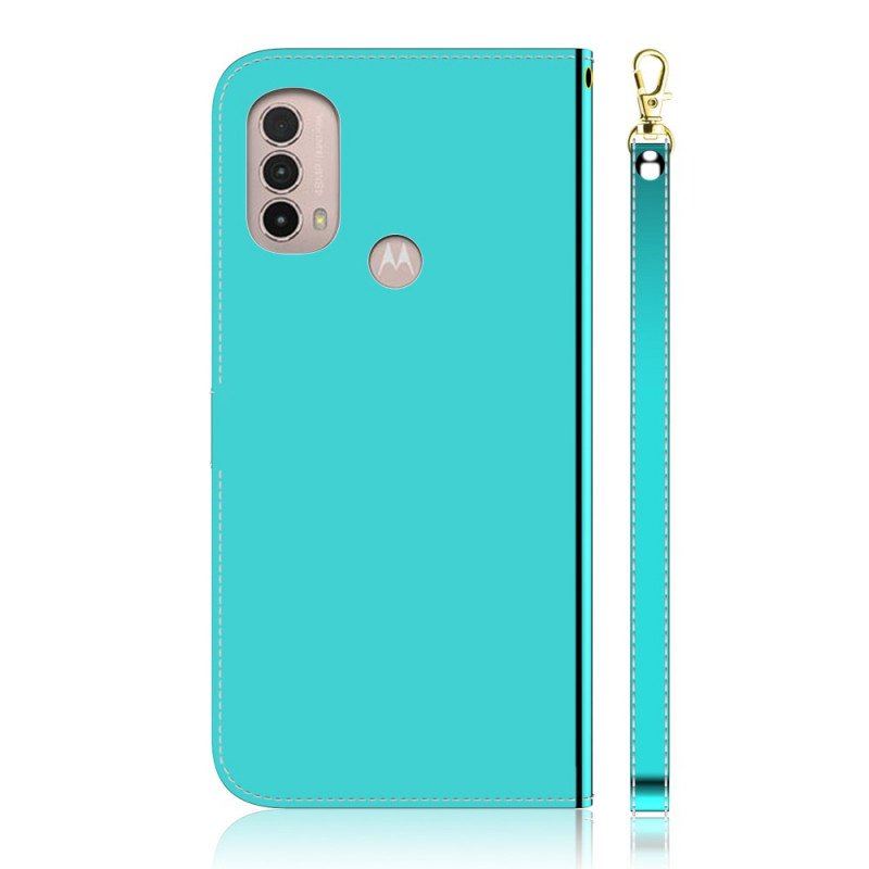 Etui Folio do Moto E40 / E30 / E20 Osłona Lusterka Ze Sztucznej Skóry