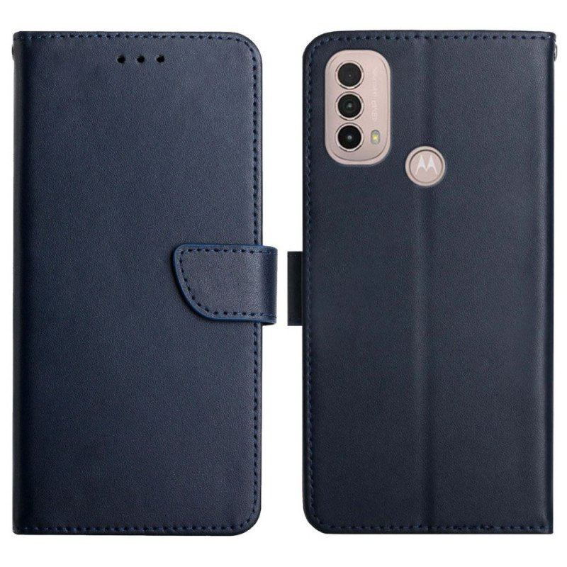 Etui Folio do Moto E40 / E30 / E20 Prawdziwa Skóra Nappa