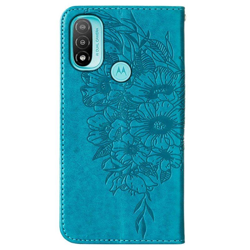 Etui Folio do Moto E40 / E30 / E20 Projekt Motyla